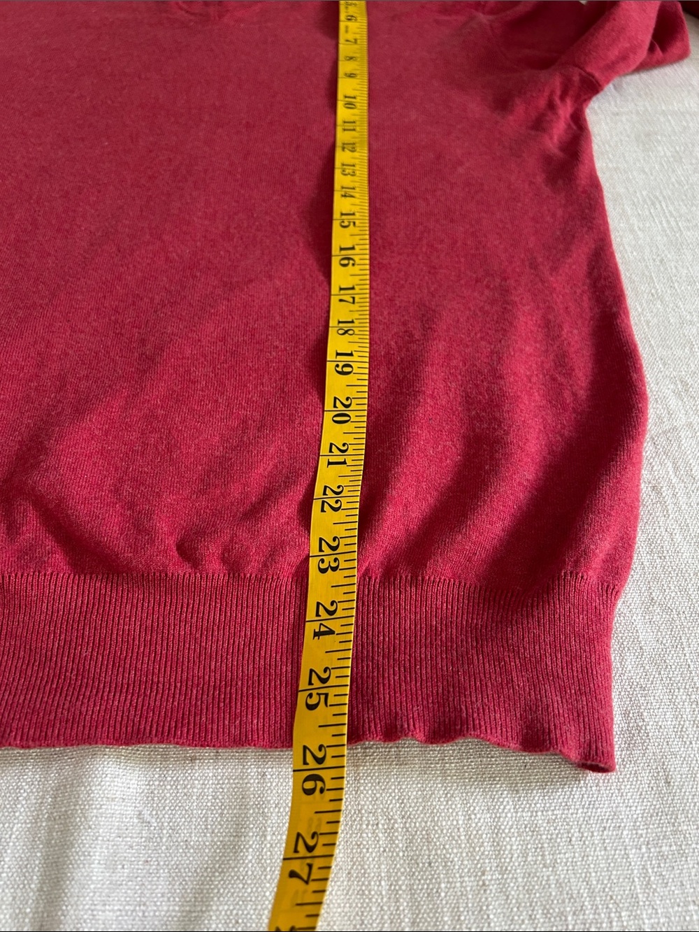 Vintage Polo by Ralph Lauren Pima Cotton V-Neck Sweater Men's Medium Red Casual - Picture 7 of 10
